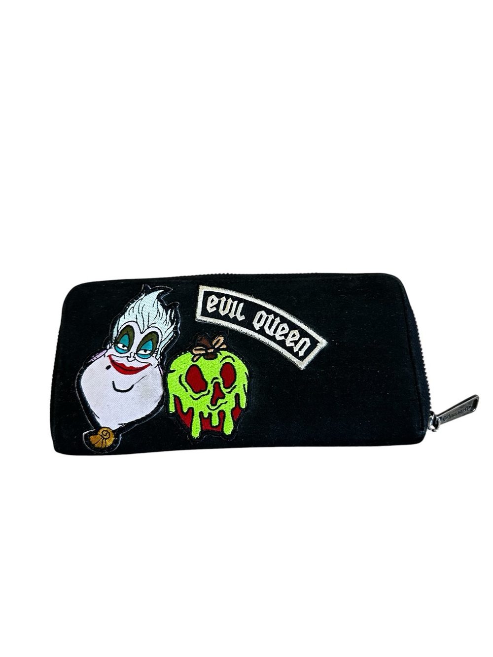 Loungefly Black Faux Suede Wallet Disney Villains  Ursula Poison Apple
